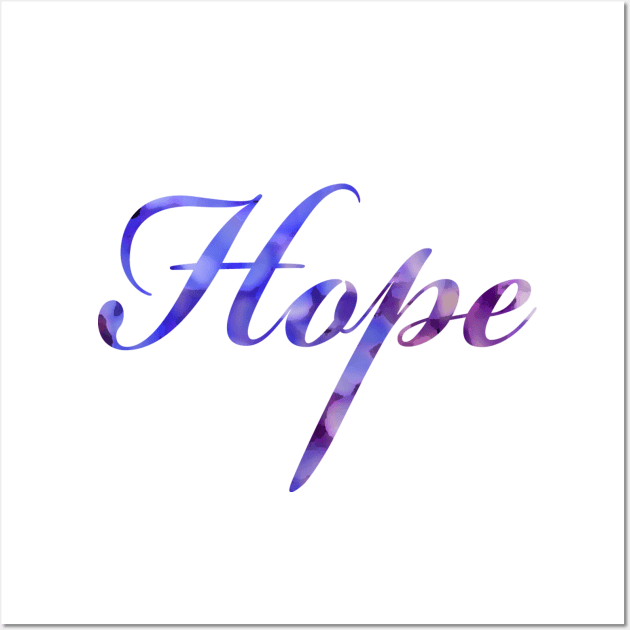 Hope for a better tomorrow in Purple Color Word Art Script Typography Wall Art by Star58